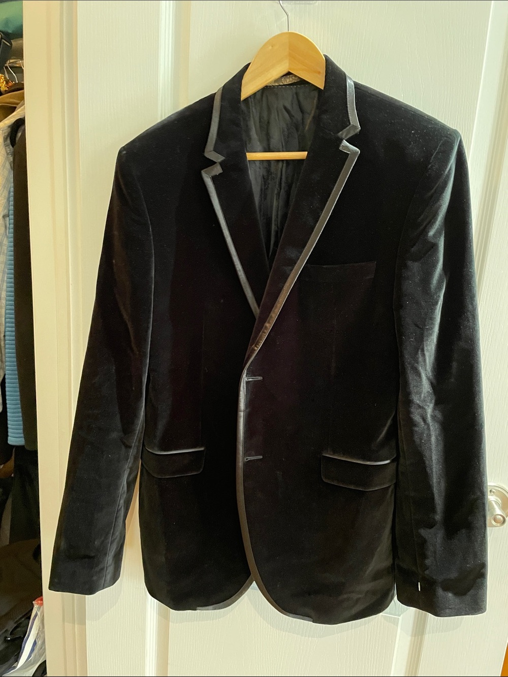 Mens Black Velvet Blazer